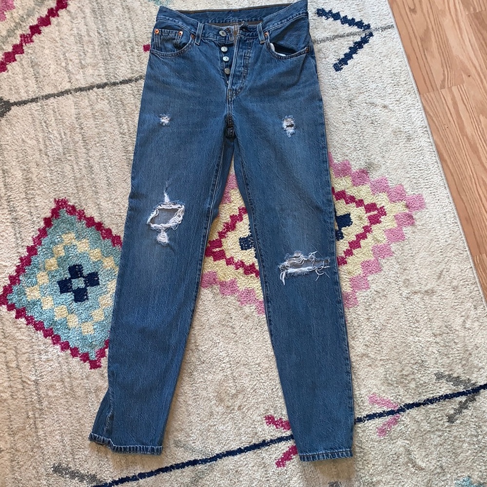 Levi’s 501 high waisted straight jean
